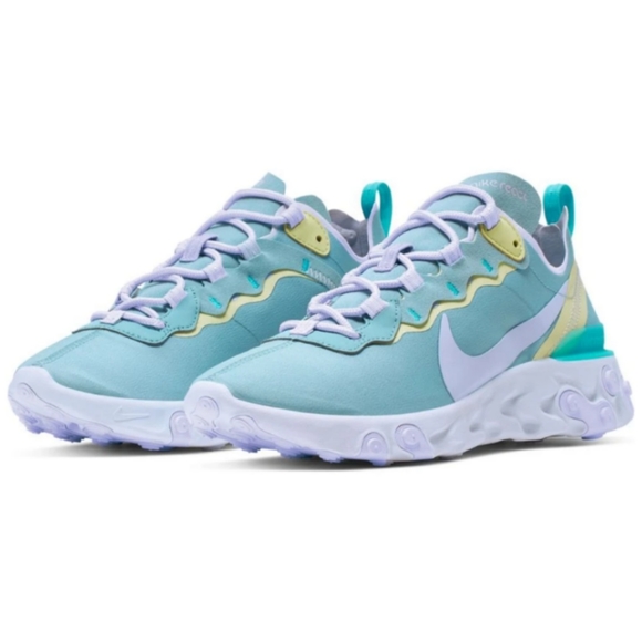 Nike React Element 55 Running Sneakers Teal White Women's Size 6.5 BQ2728-301 - Picture 8 of 8